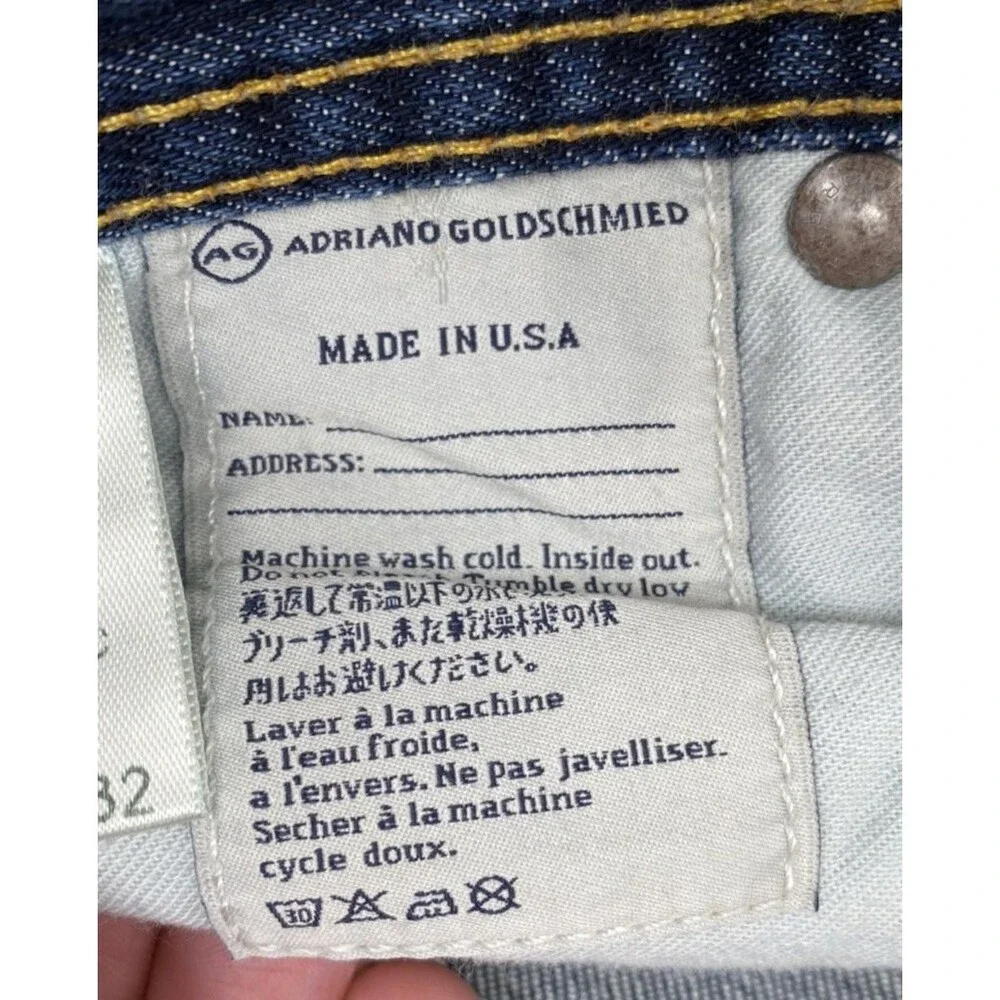 AG Adriano Goldschmied The Protege Straight Leg Jeans Mens 30x32 Blue Made in US